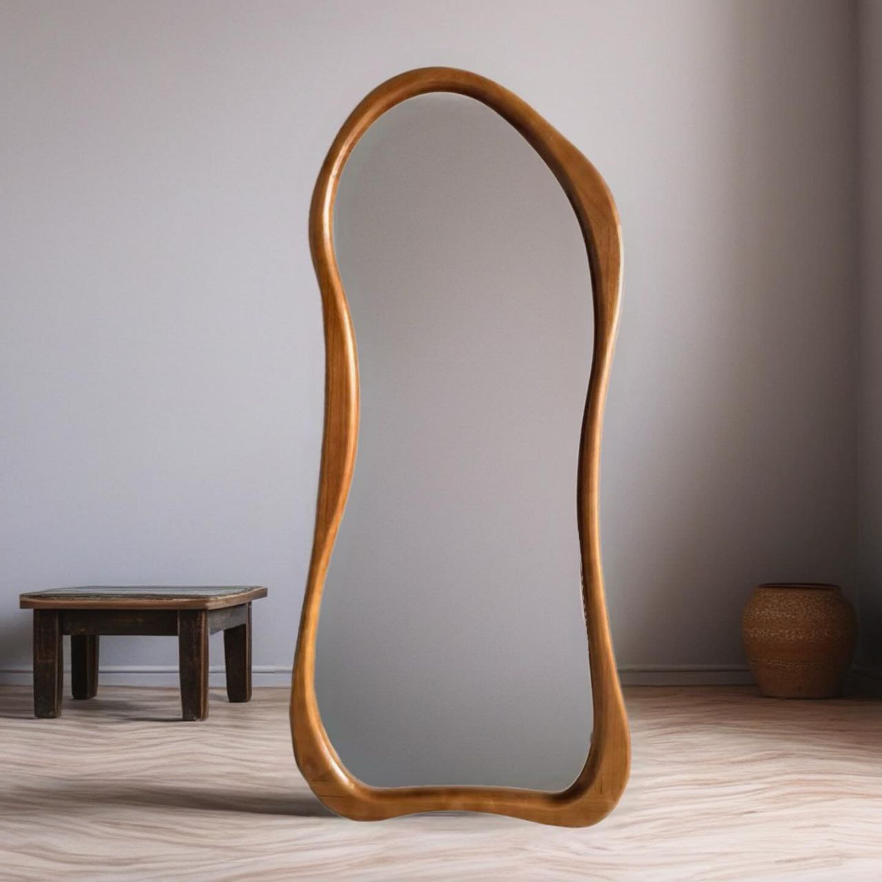 آینه قدی من وتو مدل R102 | قاب چوب روس وآینه سوپرکلیر درجه A