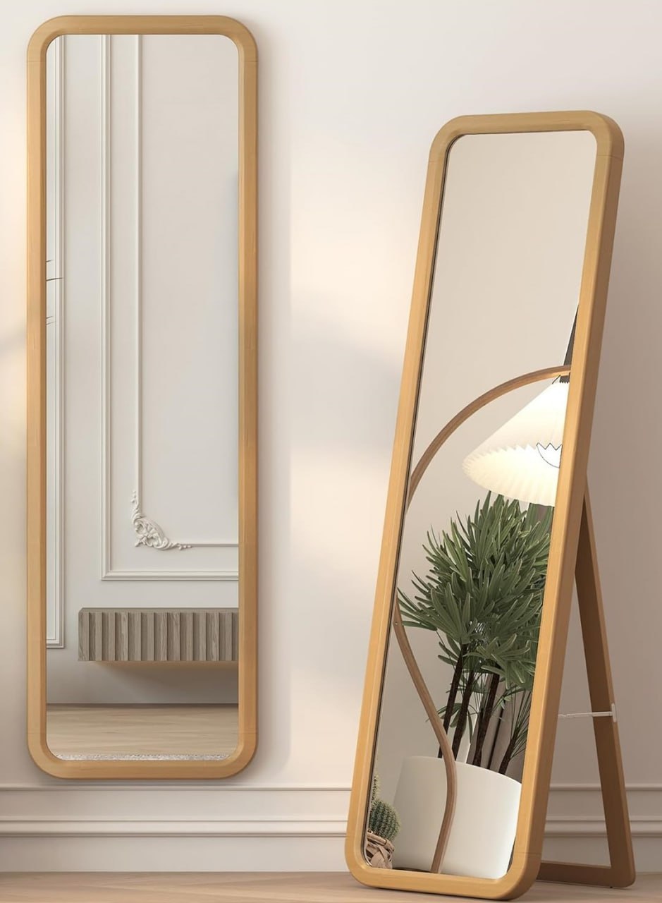 آینه قدی من وتو مدل R105 | قاب چوب روس مناسب اتاق خواب و سالن