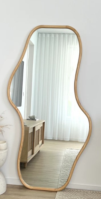 آینه قدی من وتو مدل R106 | قاب چوب روس مناسب اتاق خواب و سالن